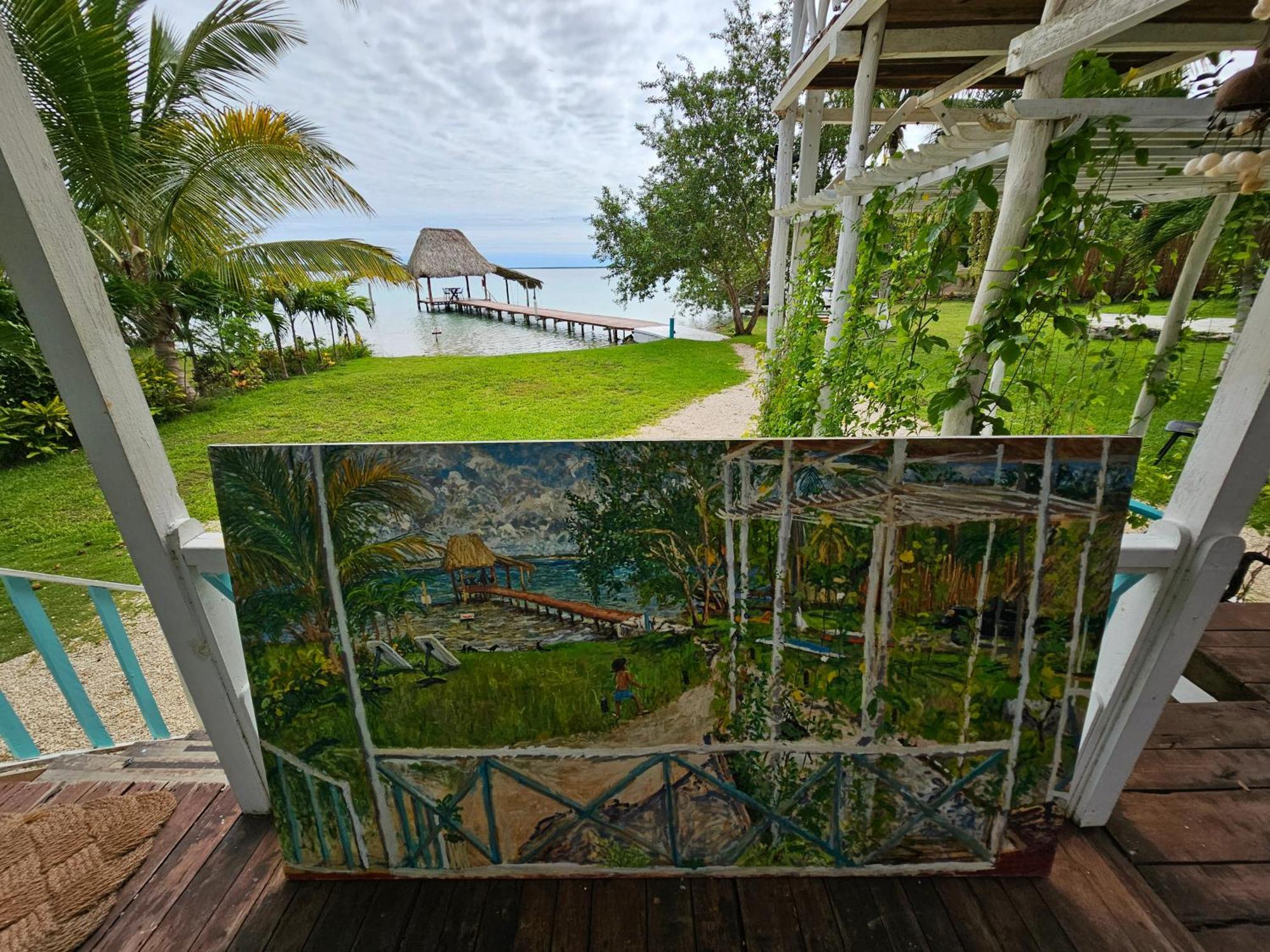 Cabana Con Muelle Privado En La Laguna De Bacalar Exterior foto